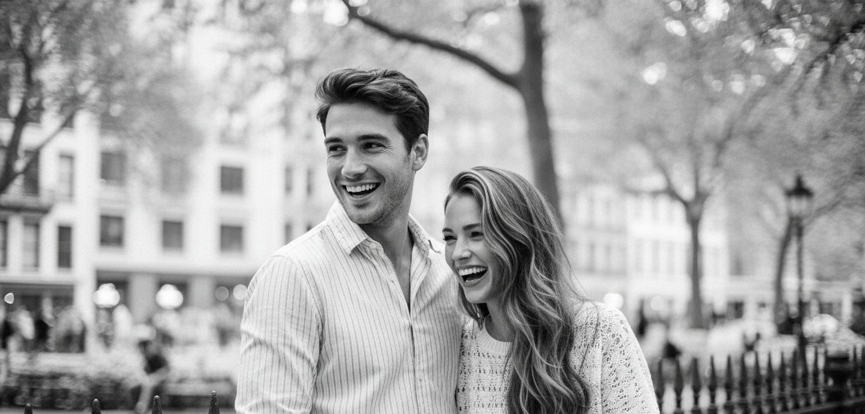 Couple in City Park