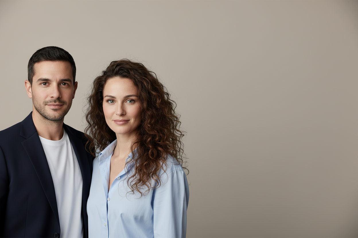 Founder Portrait Banner - Taupe