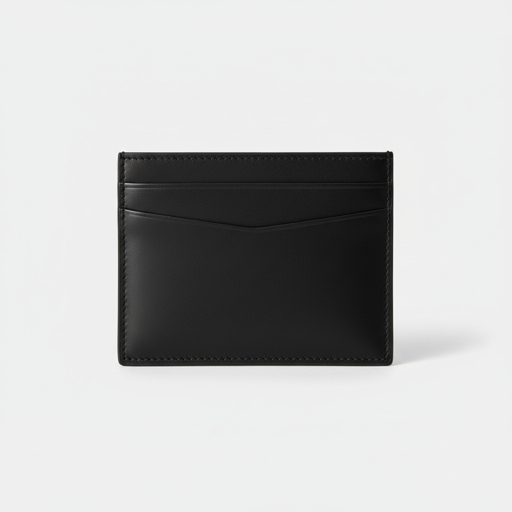 Stella Card Holder Black — Front Angle View