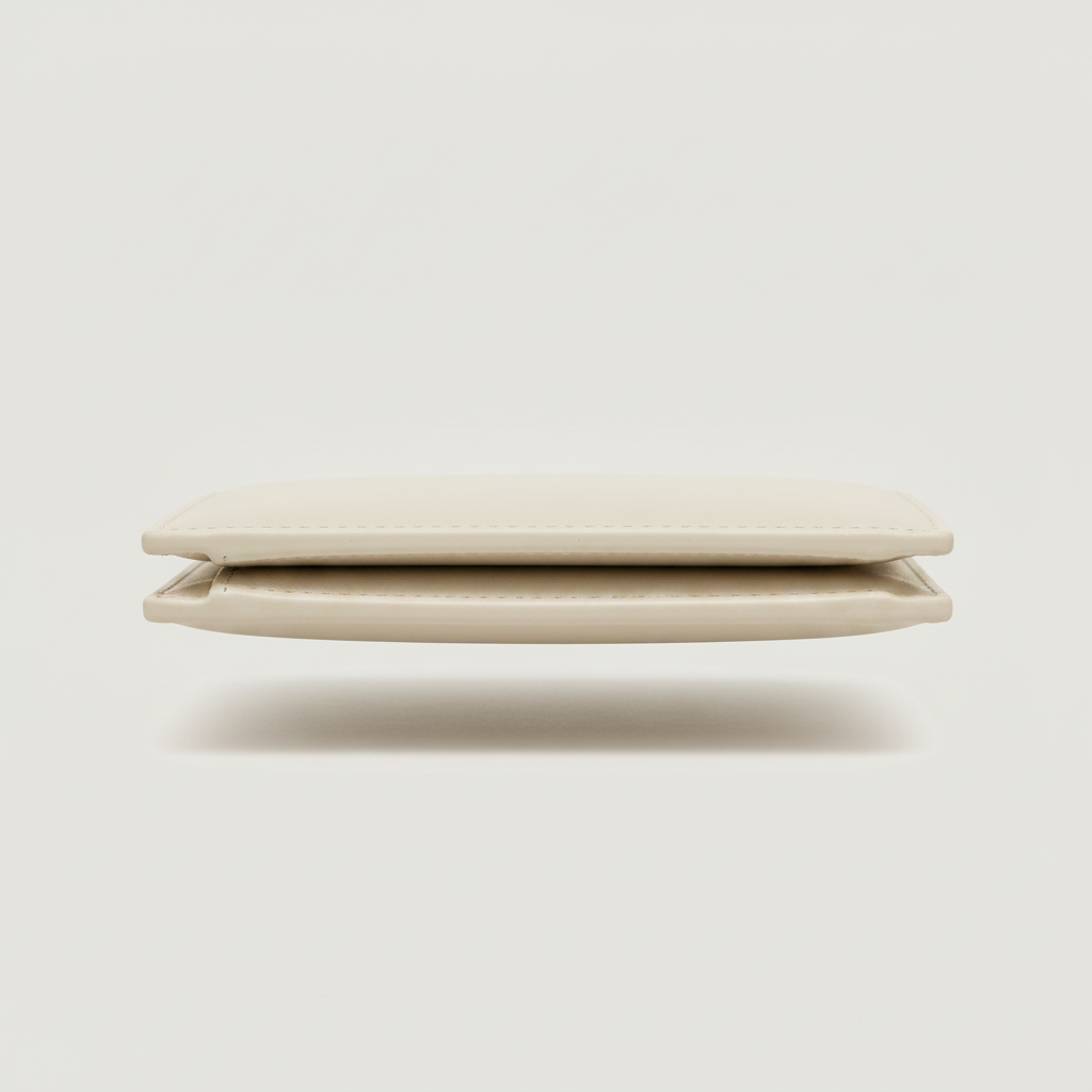 Celeste Passport Holder Cream — Side Profile View