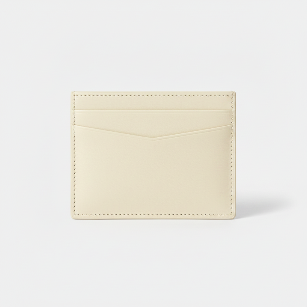 Stella Card Holder Ivory — Front Angle View