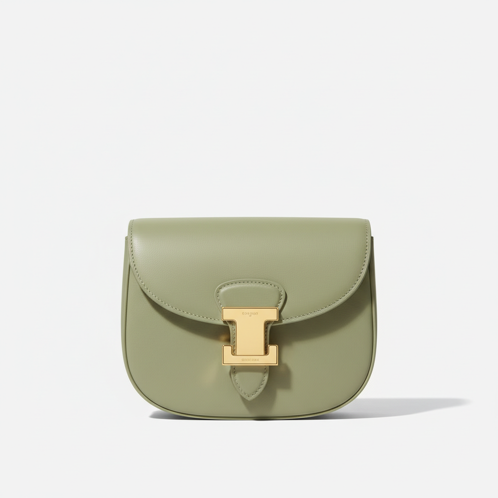 Le Nova Saddle Bag – Almond Green – Hero Front View