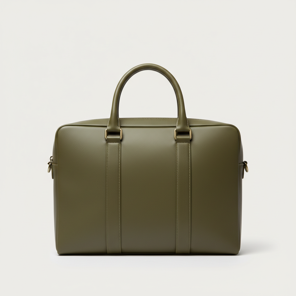Atlas Executive Briefcase in Olive Green — Hero Front View