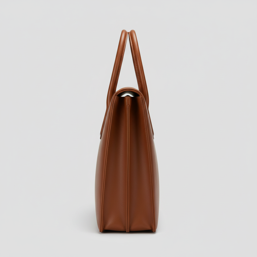 Atlas Executive Briefcase - Brown - Side Profile View