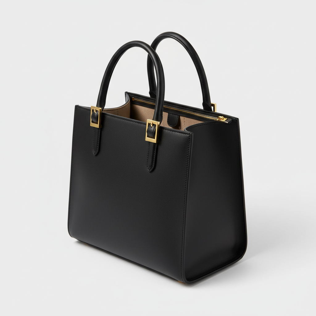 Emma Daily Work Bag - Black - Front Angle View