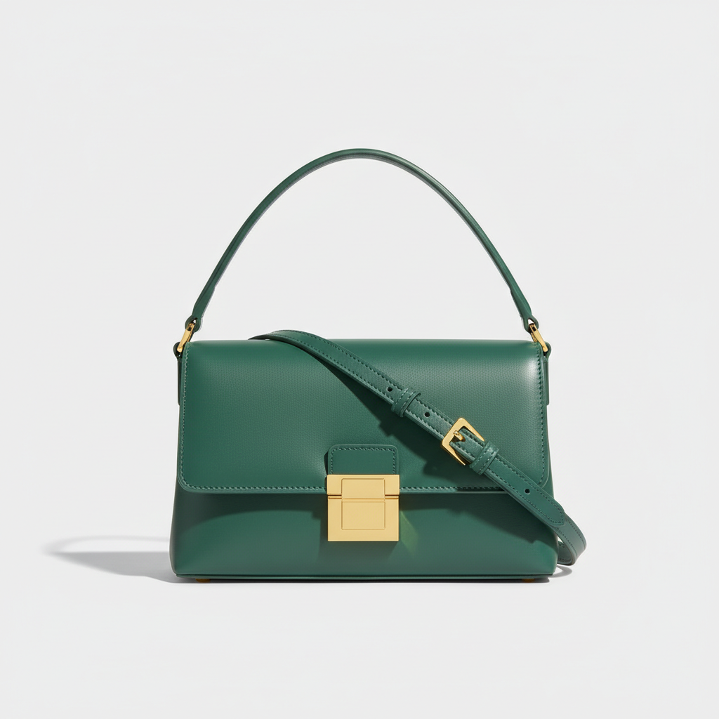 Le Gina East-West Bag — Petrol Green Hero Front View
