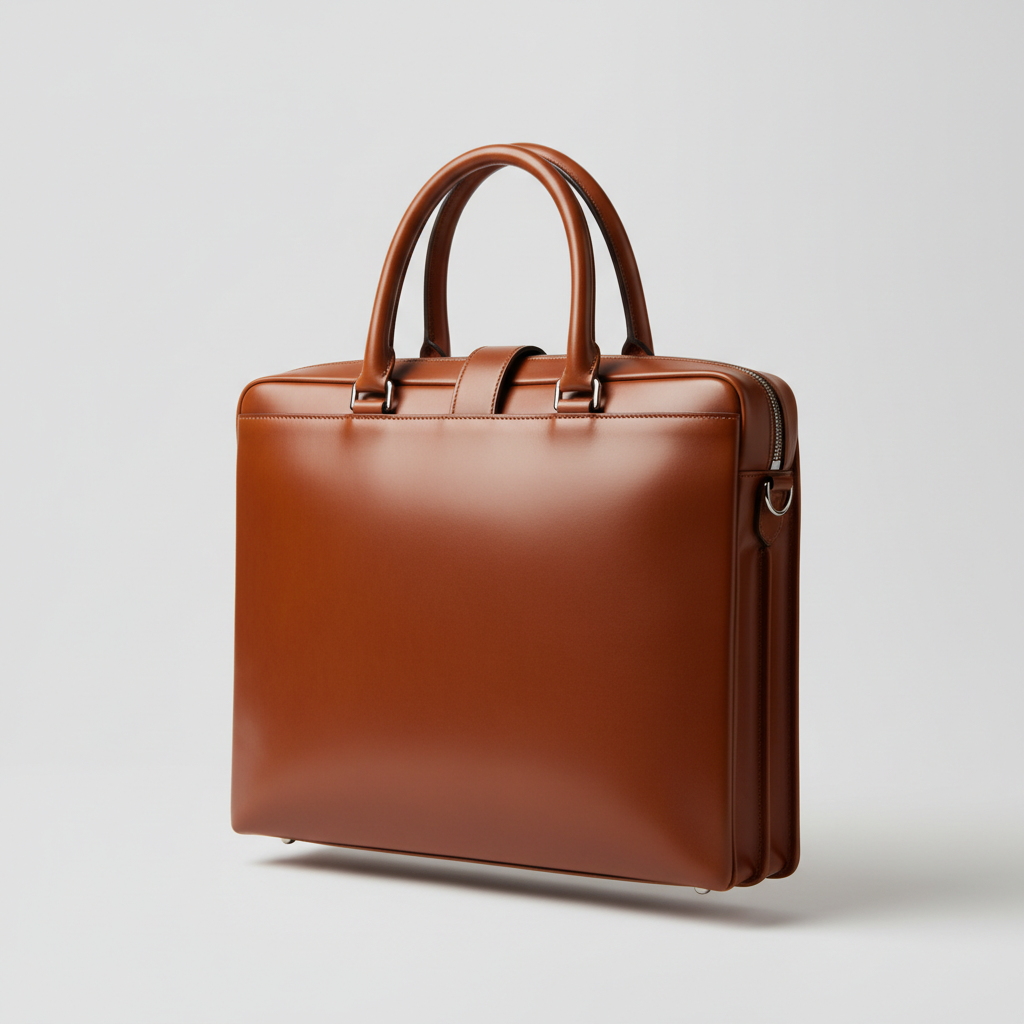 Atlas Executive Briefcase - Brown - Front Angle View