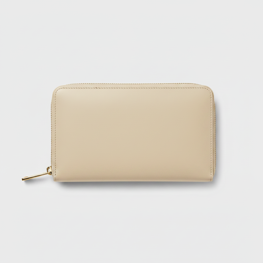 Ivory Continental Wallet — Hero Front View