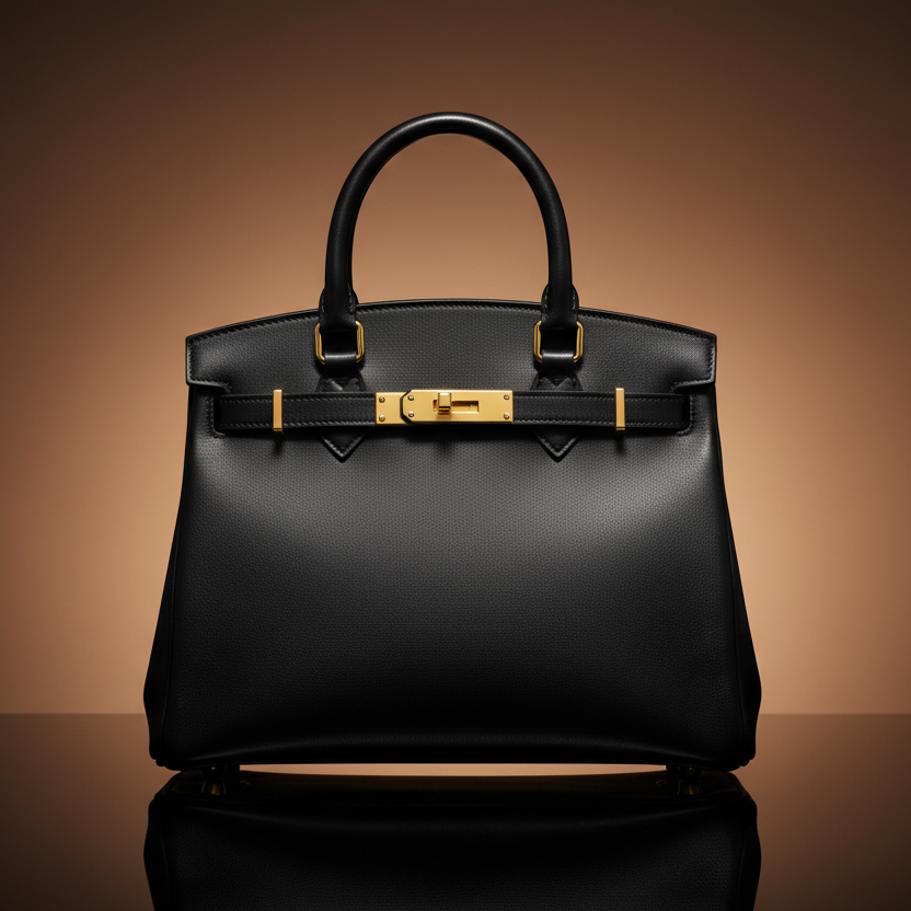 Black Luxury Top Handle Bag