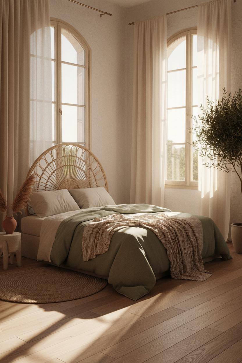 Cozy Bedroom at Sunrise