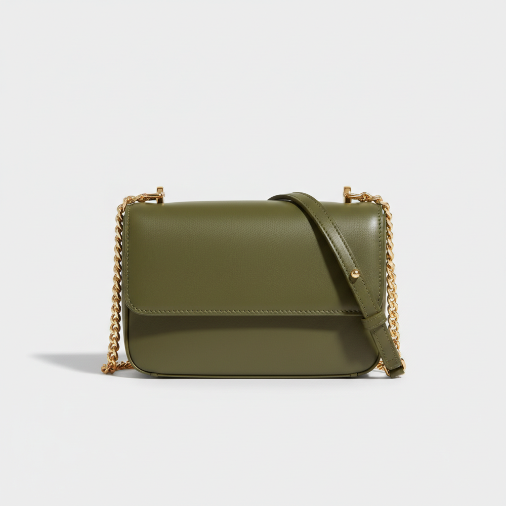 Le Nova Compact Crossbody – Olive Green – Hero Front View