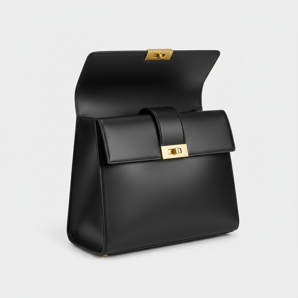Victoria Executive Tote – Black – Front Angle View