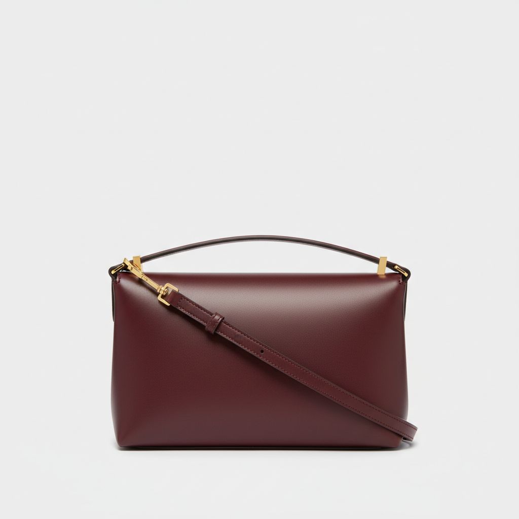 Le Gina East-West Bag — Burgundy Hero Front View