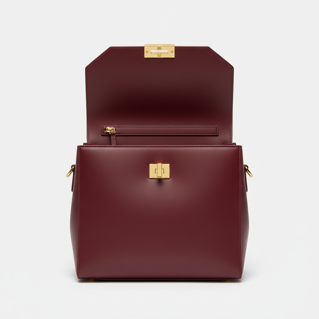 Emma Daily Work Bag - Burgundy - Hero Front View