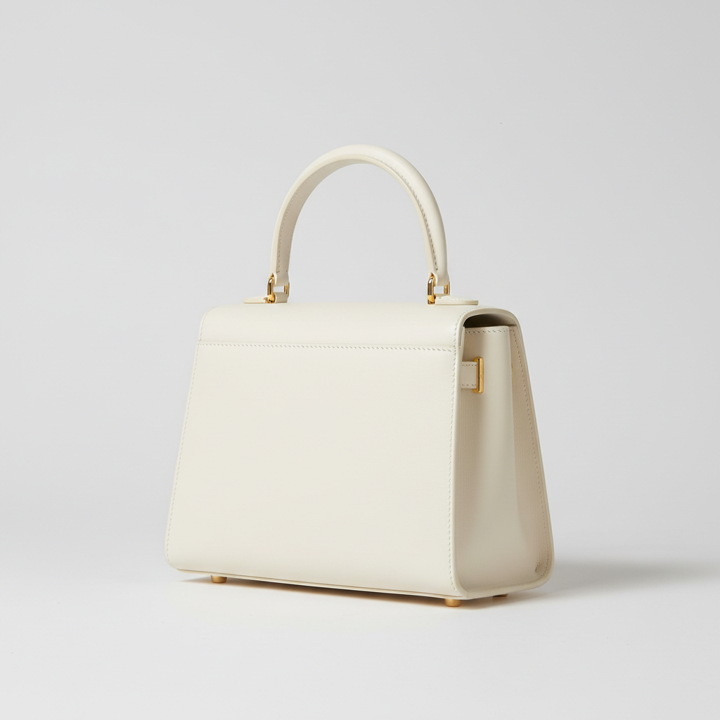 Celeste Top Handle Mini Bag in Ivory - Front Angle View