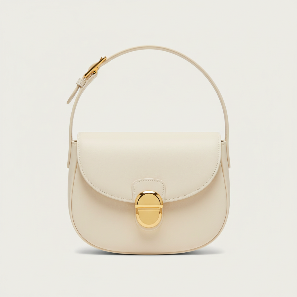 Le Nova Saddle Bag – Ivory – Hero Front View