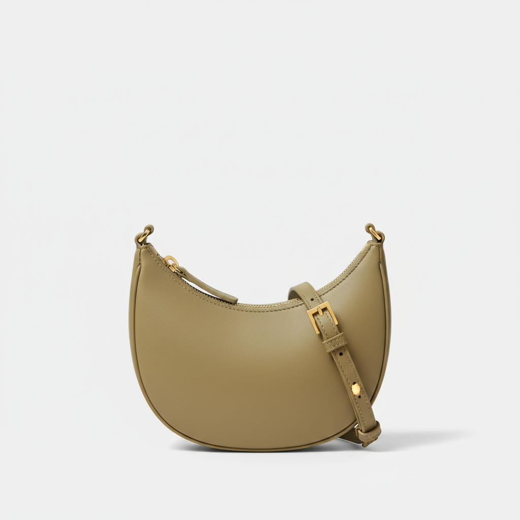 Le Gina Mini Crescent — Almond Green Hero Front View