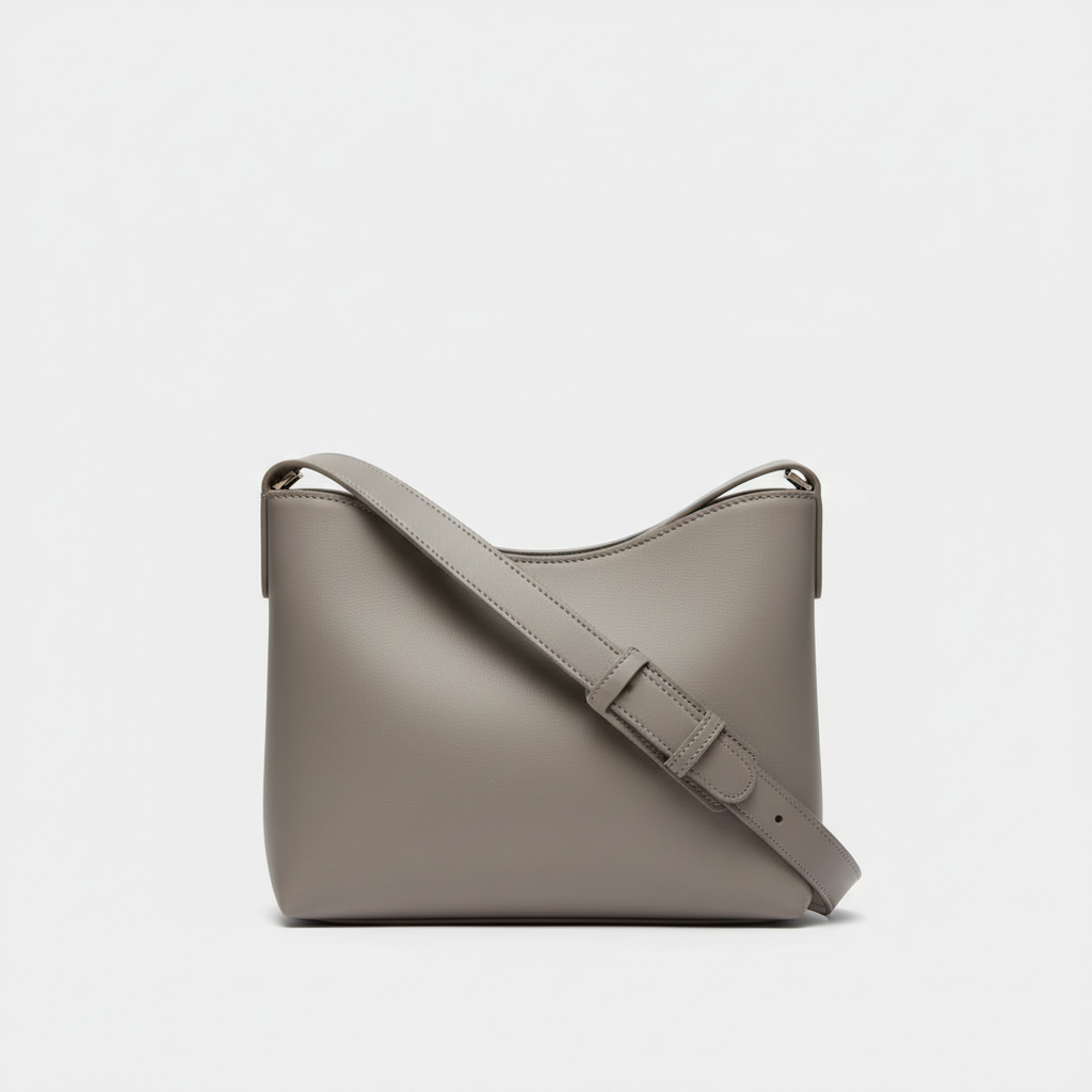 Nova Everyday Shoulder Bag in Stone Grey - Hero Front View