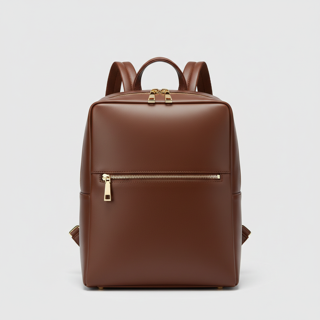 Sophia Work Backpack - Chocolate Brown - Hero Front View