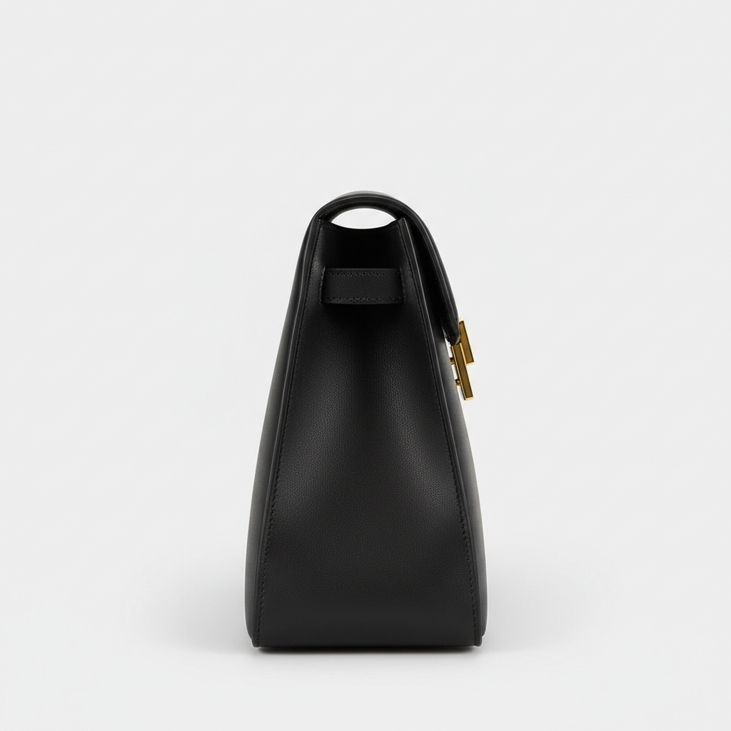 Victoria Executive Tote – Black – Side Profile View