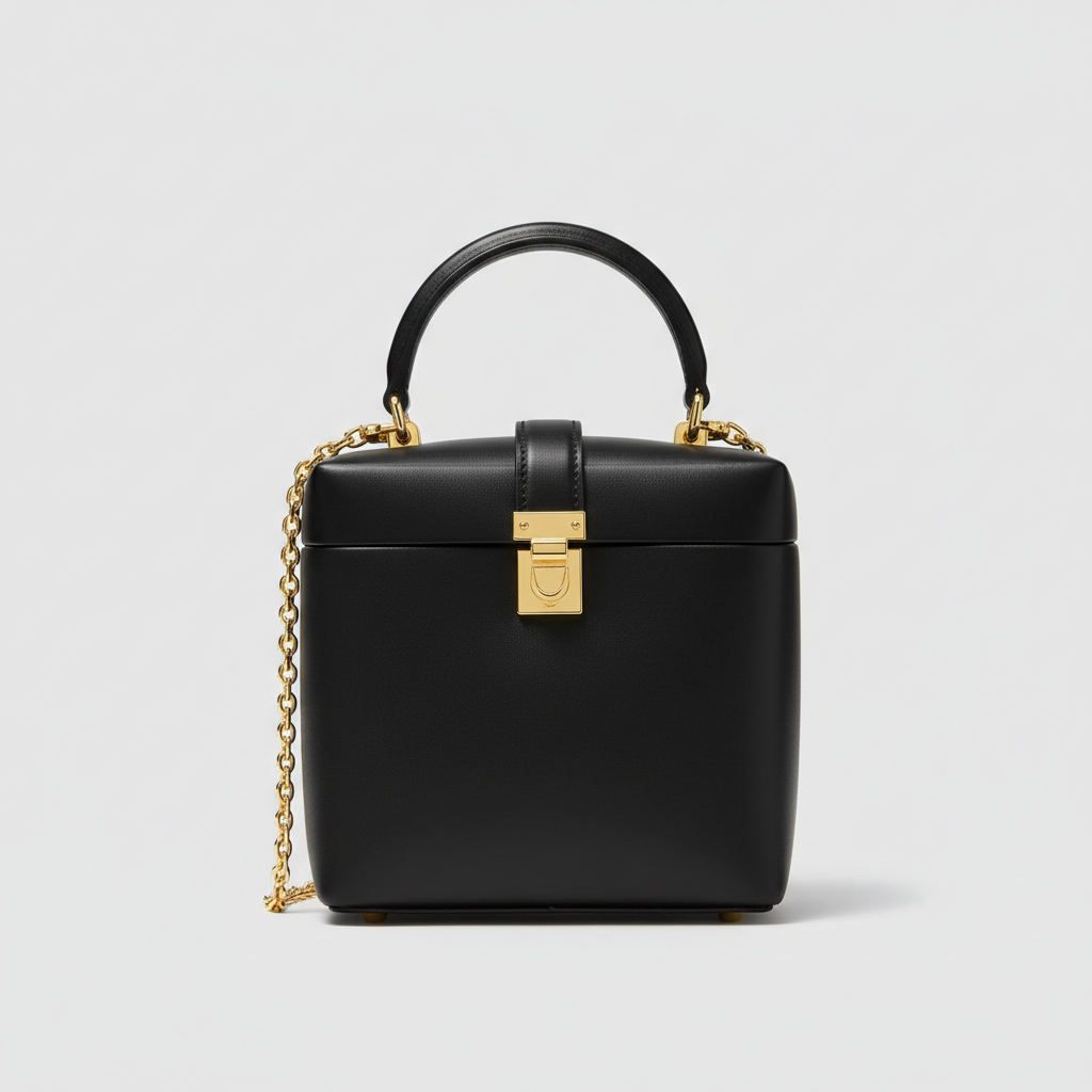 Stella Box Mini Bag in Black - Hero Front View