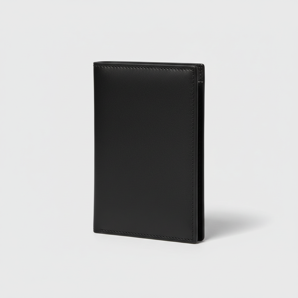 Celeste Passport Holder Black — Front Angle View