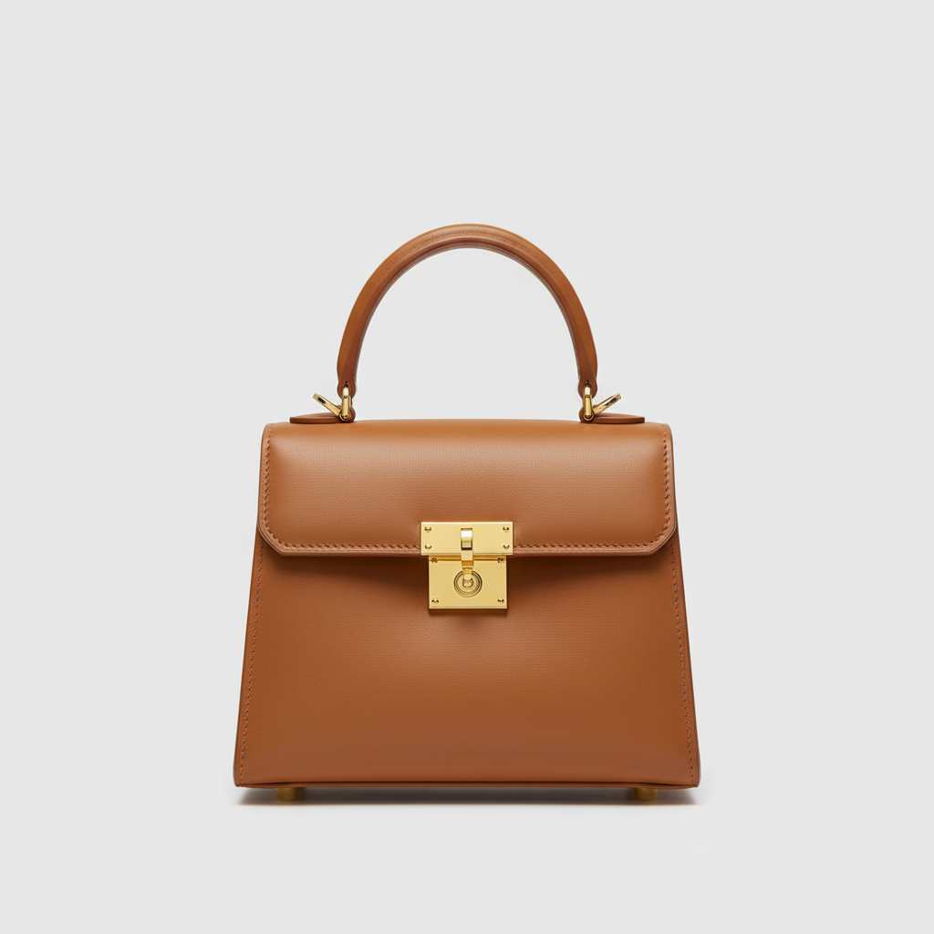 Celeste Top Handle Mini Bag in Camel - Hero Front View