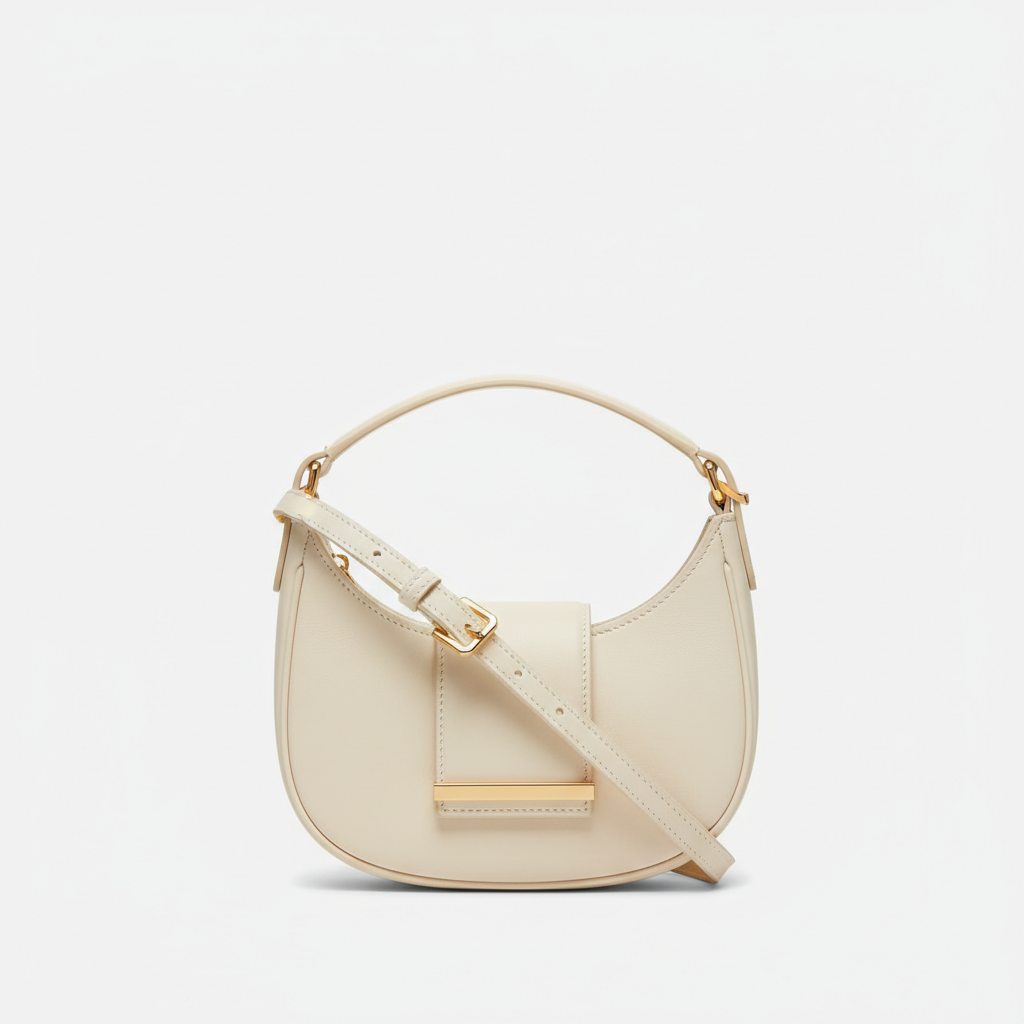 Le Gina Mini Crescent — Ivory Hero Front View