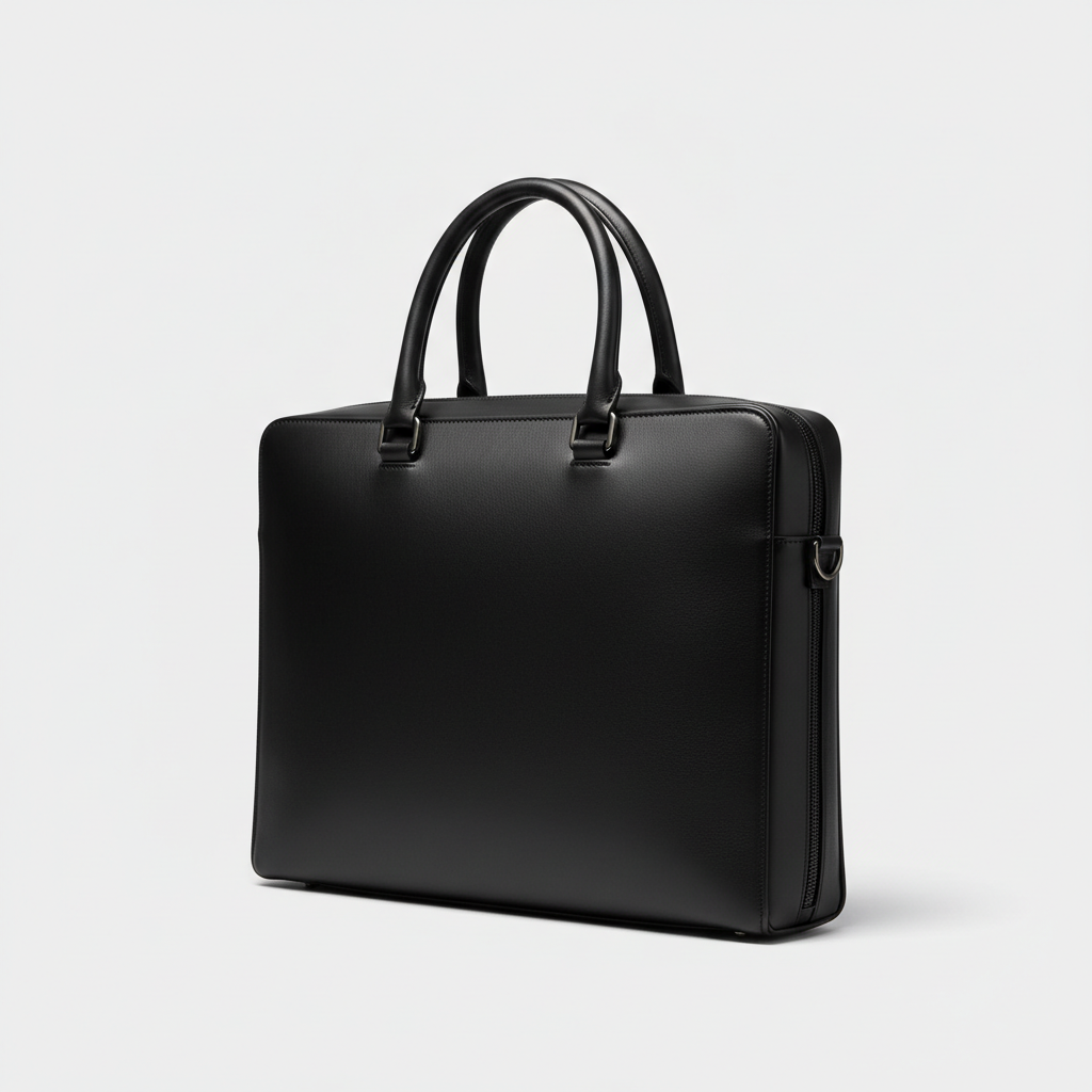 Atlas Executive Briefcase - Black - Front Angle View