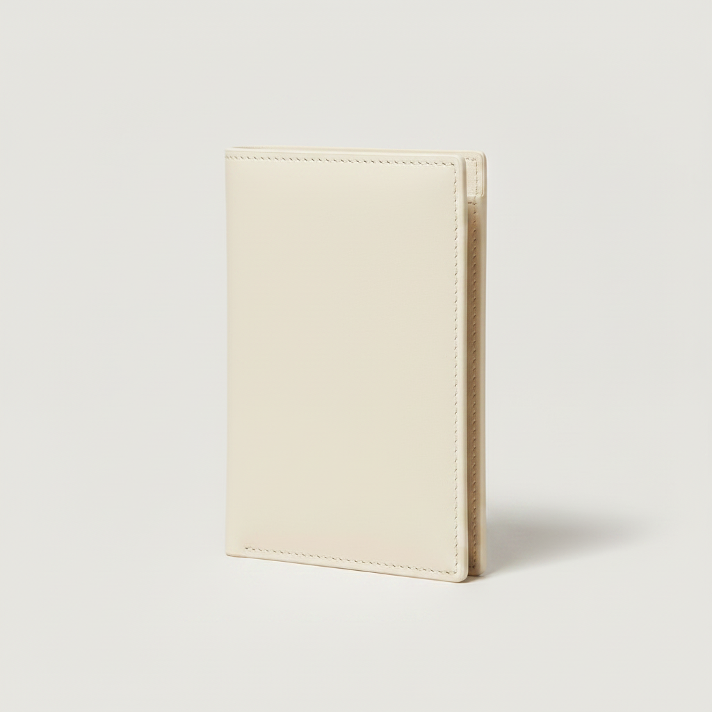 Celeste Passport Holder Cream — Front Angle View
