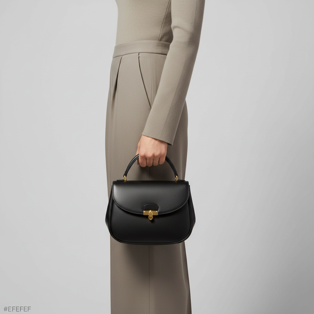 Le Nova Mini Satchel – Black – Model Shot