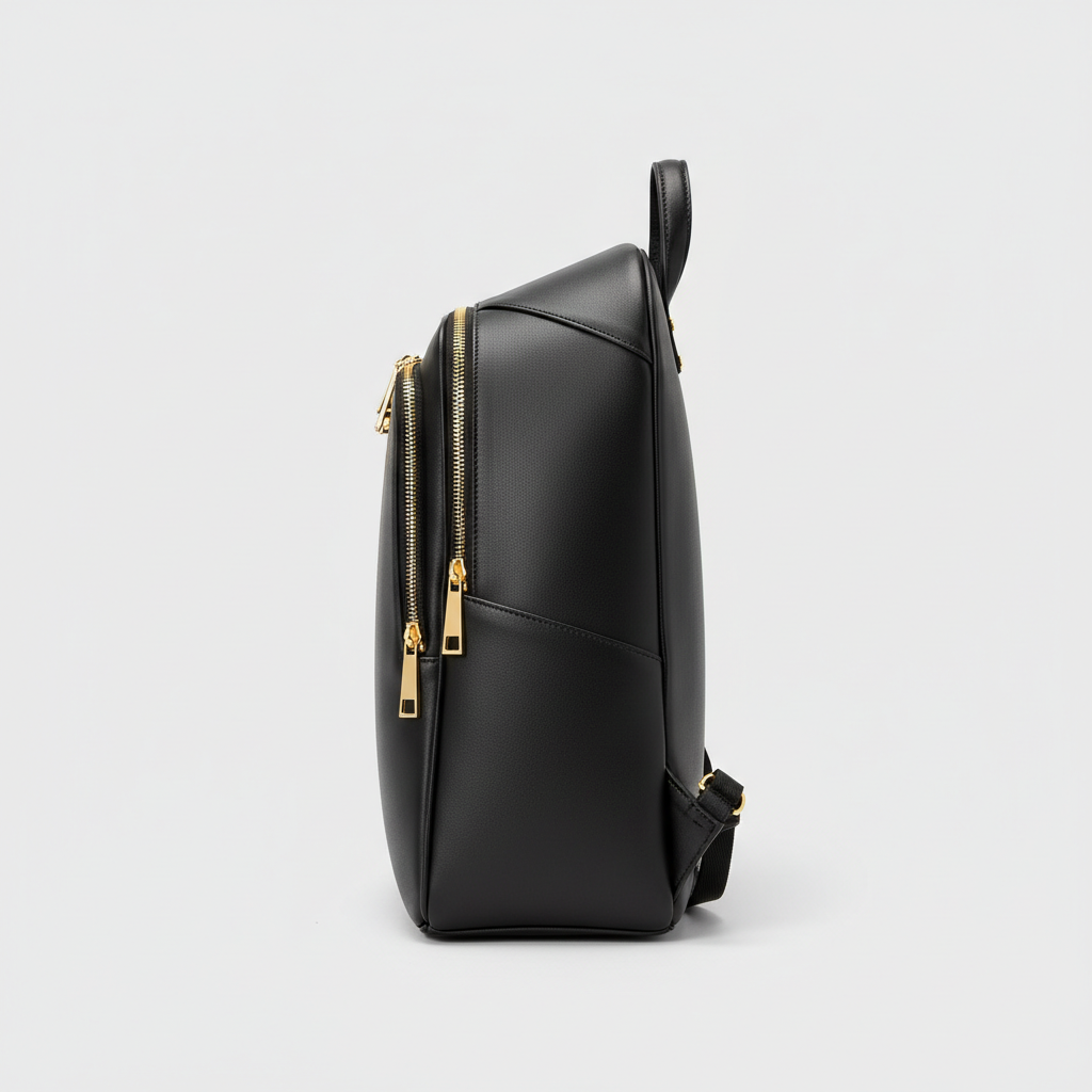 Sophia Work Backpack - Black - Side Profile View