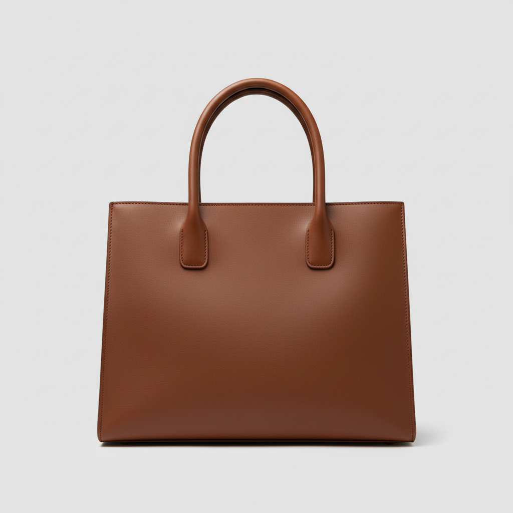 Noir Executive Tote in Chocolate Brown leather, hero front view