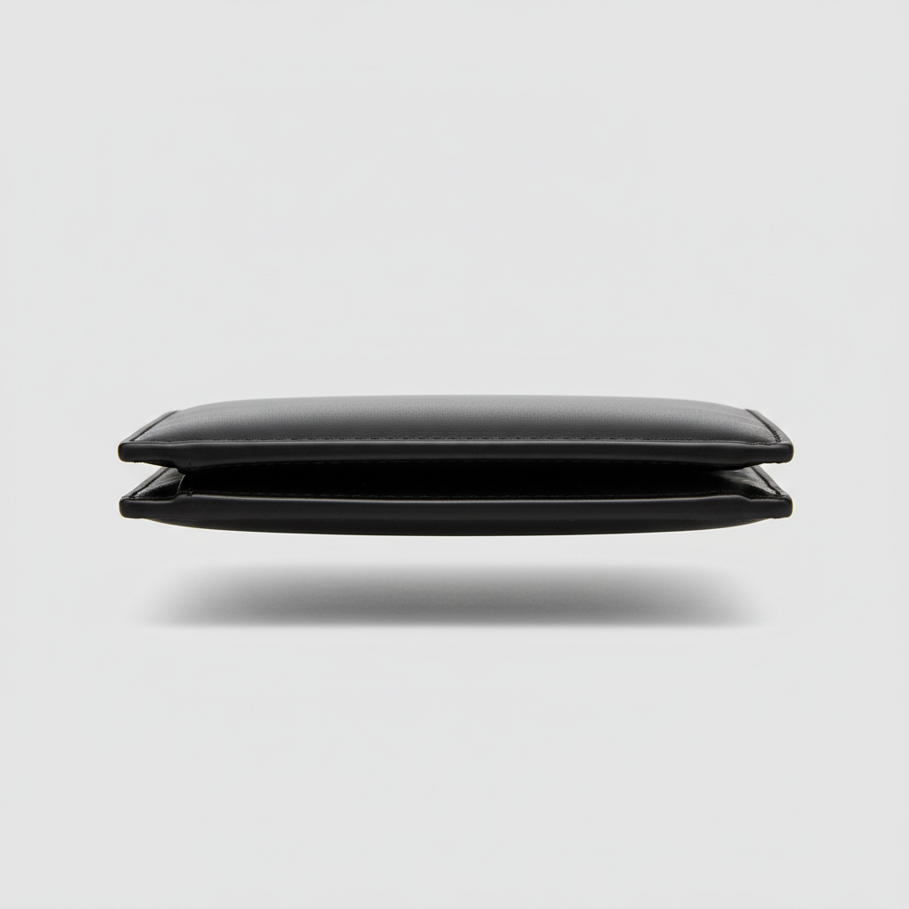 Celeste Passport Holder Black — Side Profile View