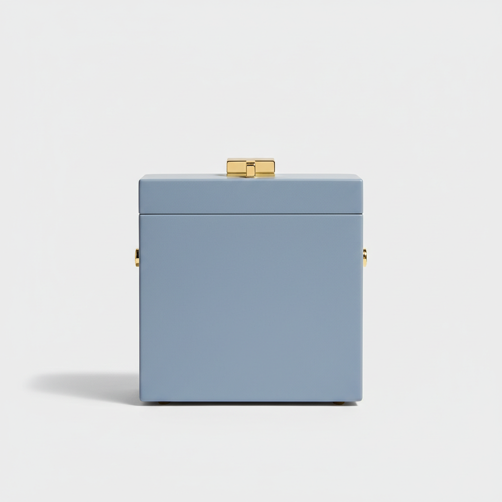 Stella Box Mini Bag in Powder Blue - Hero Front View