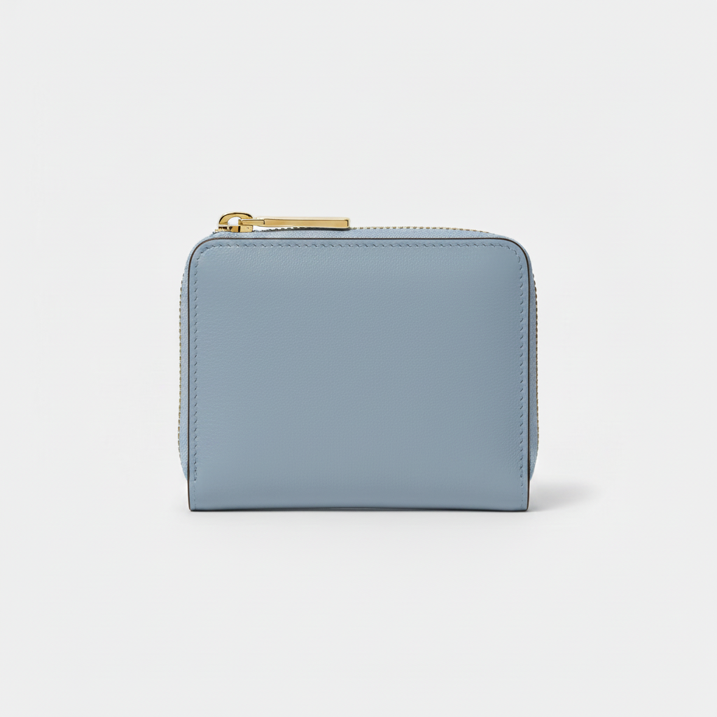 Luna Coin & Card Wallet Powder Blue — Hero Front View