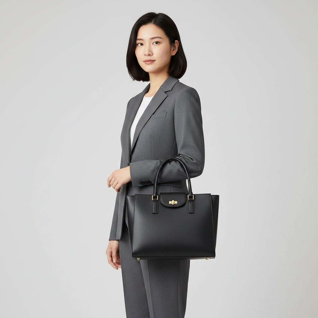 Emma Daily Work Bag - Black - Model Shot