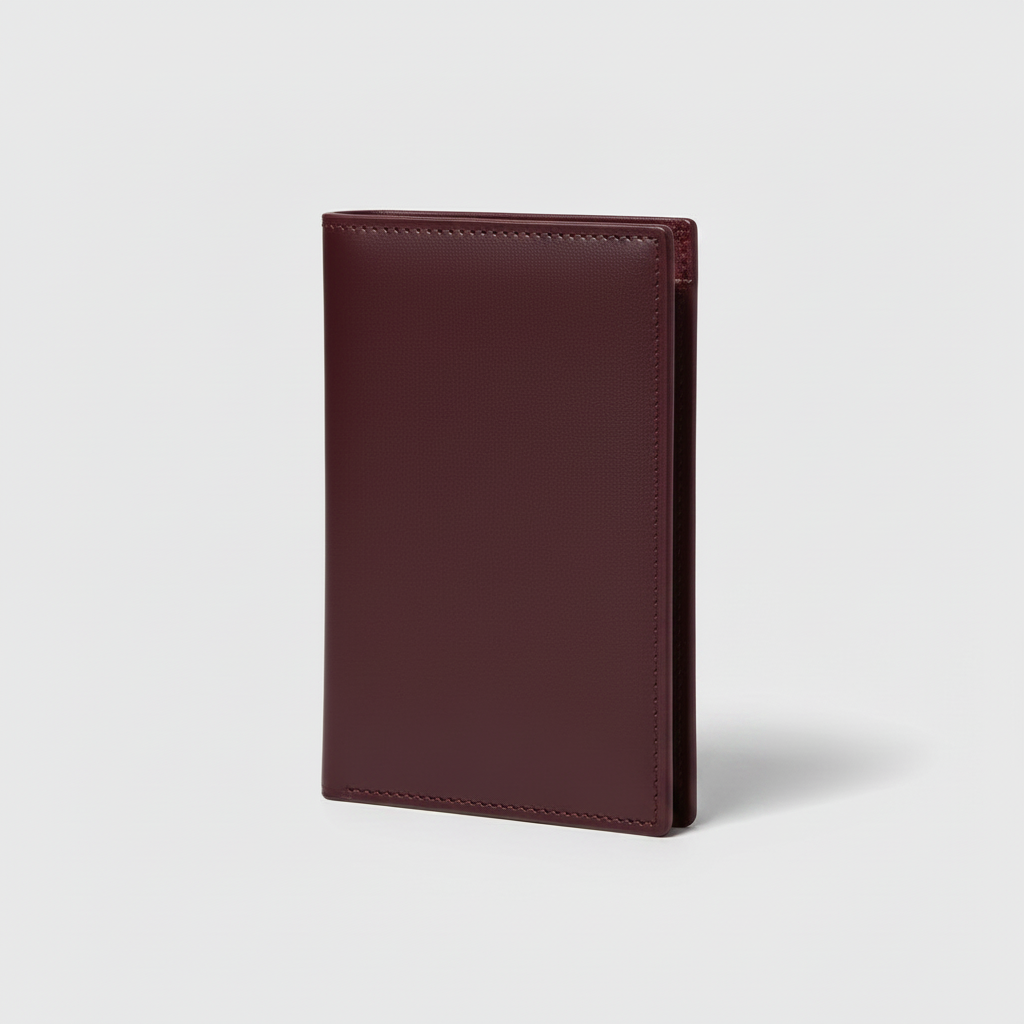 Celeste Passport Holder Burgundy — Front Angle View
