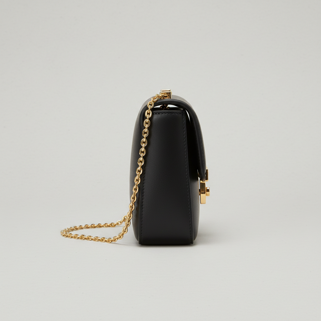 Le Nova Compact Crossbody – Black – Side Profile View