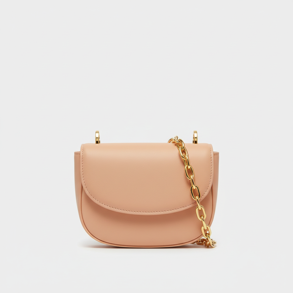 Aurora Mini Shoulder Bag in Soft Peach – Hero Front View