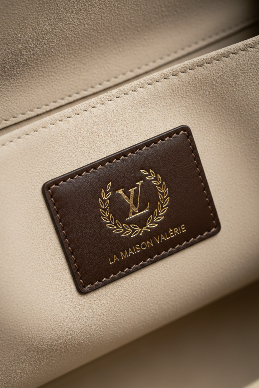 Leather Brand Detail Close-up