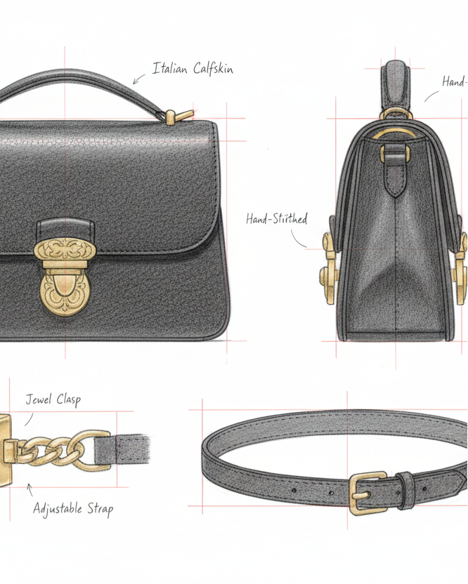 Luxury Bag Design Sketch