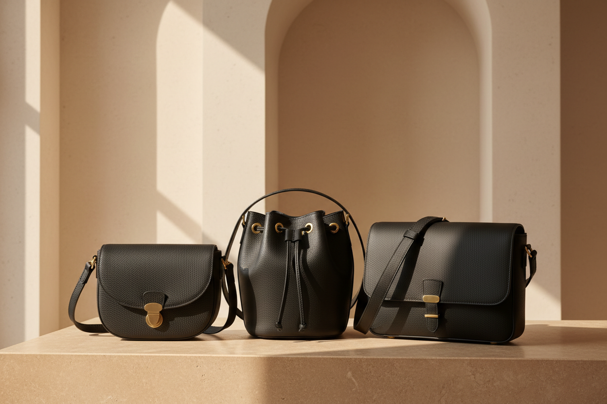 Luxury Black Leather Bag Collection
