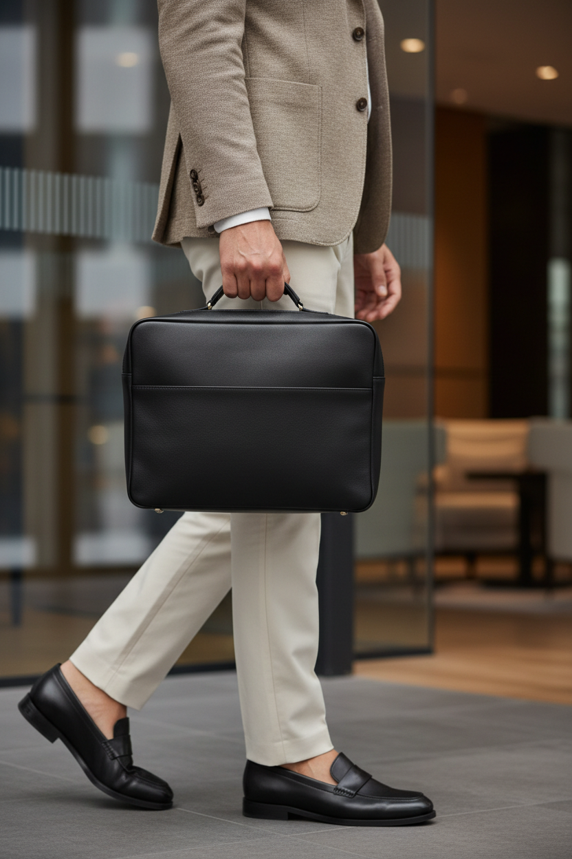 Luxury Leather Briefcase Editorial