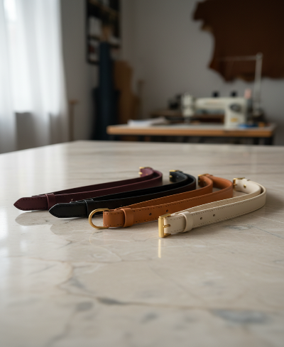 Luxury Leather Straps Flat Lay