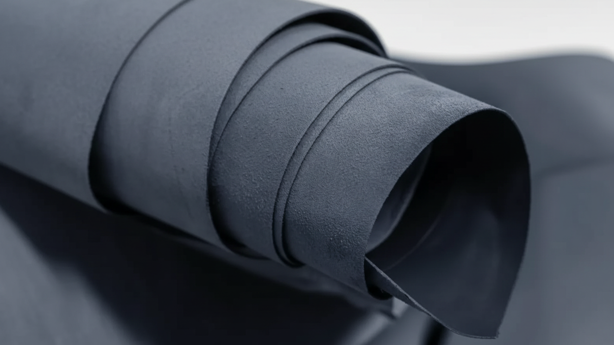Navy Blue Leather Macro